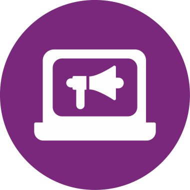 Moda biçimi izole edilmiş arkaplanda megafon simgesi