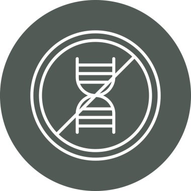 DNA DNA ikonu. Web tasarımı için DNA vektör simgesinin basit çizimi