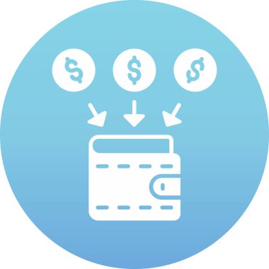 Dolar. Web simgesi basit illüstrasyon