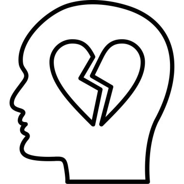 boşanma ve boşanma çizgisi ikon vektör çizimi