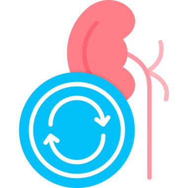 Böbrek simge vektör çizim