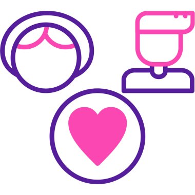 Kalp. Web simgesi basit illüstrasyon