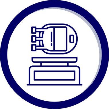 Bir benzin istasyonu simgesinin vektör illüstrasyonu