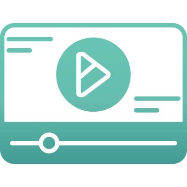 vektör lcd simgesi illüstrasyonu