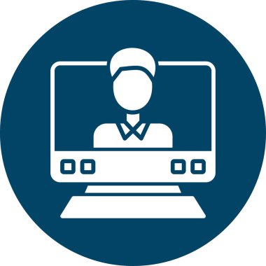 Bilgisayar. Web simgesi basit illüstrasyon