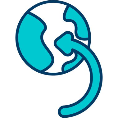 Gezegen ikonu vektör illüstrasyonu