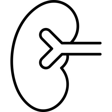 Böbrek. Web simgesi basit tasarım