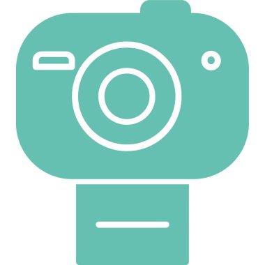 Kamera. Web simgesi basit illüstrasyon