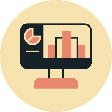 iş grafiği simgesi, vektör illüstrasyonu