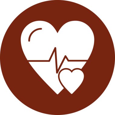 Kalp ikonu vektör illüstrasyonu