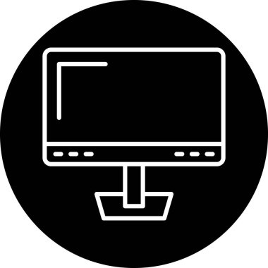Monitör. Web simgesi basit illüstrasyon
