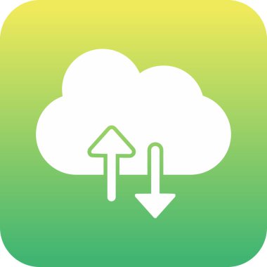 bulut hesaplama simgesi, vektör illüstrasyonu