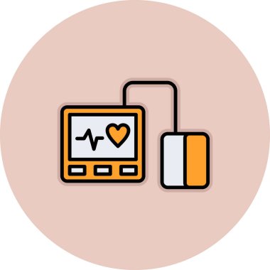 Kalp monitörü vektör simgesi