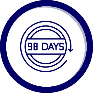 9 günlük ikon vektör illüstrasyonu