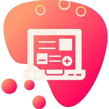 Bilgisayar virüsü. Web simgesi basit illüstrasyon