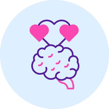 Beyin. Web simgesi basit illüstrasyon