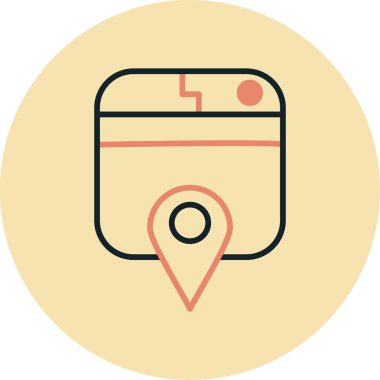 konum haritası simgesi taslak biçimi