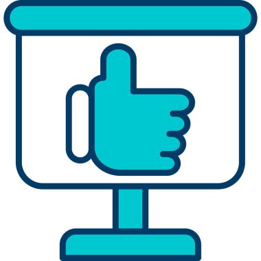 Simge vektör illüstrasyonunu parmakla