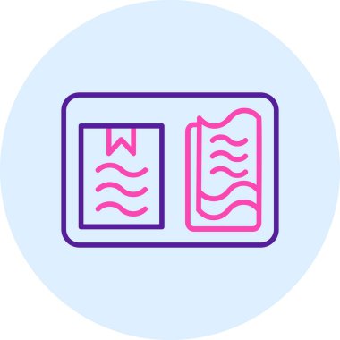 Kitap. Web simgesi basit illüstrasyon