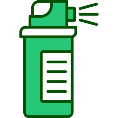 Sprey kutusunun renkli dış hat vektörü