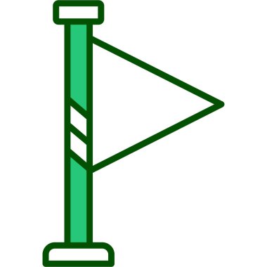 Bayrak. Web simgesi basit illüstrasyon