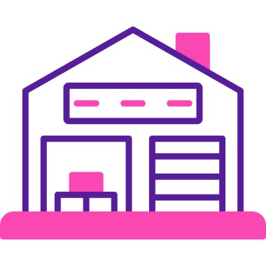 Bina simgesi. vektör illüstrasyonu