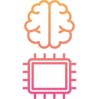 İşlemci. Web simgesi basit illüstrasyon