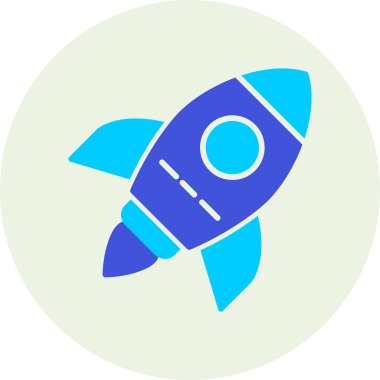 Roket ikonu. Vektör illüstrasyonu