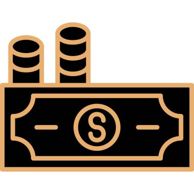 para sikkeleri simge, vektör, illüstrasyon