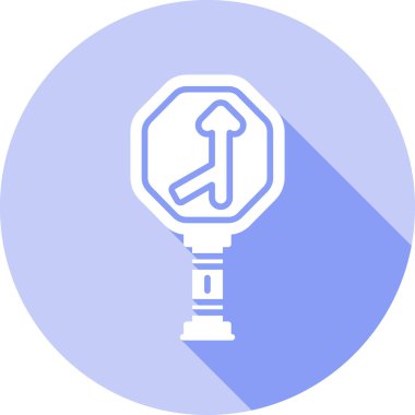 Düz biçimdeki bir ışık simgesinin vektör illüstrasyonu