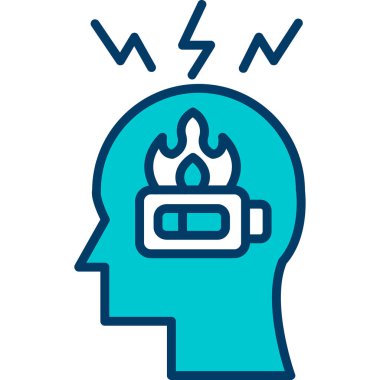 Beyin gücü simgesi, modern basit tasarım