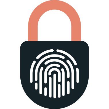 parmak izi simgesi, vektör çizimi