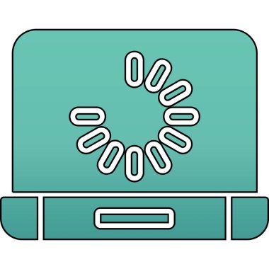 Bilgisayar monitörü simgesi, çizgi film biçimi