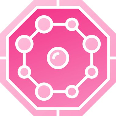 Benzersiz altıgen vektör çizgisi simgesi