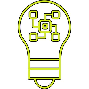 Bir ampul simgesinin vektör illüstrasyonu