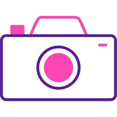 Kamera. Web simgesi basit illüstrasyon