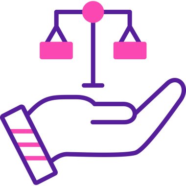 Hukuk simgesinin vektör illüstrasyonu