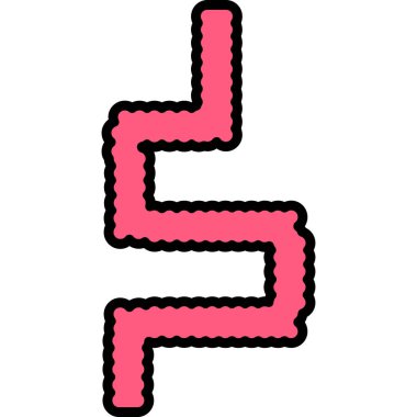 harita pin simgesi renk ana hatları vektörü