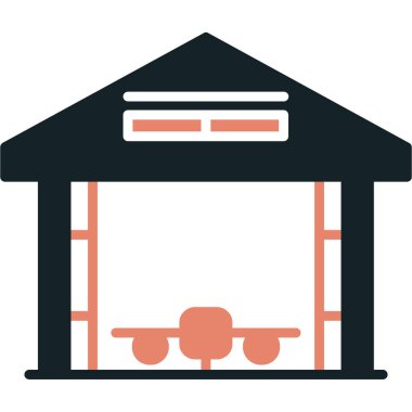 Otobüs. Web simgesi basit illüstrasyon