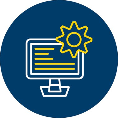 Soyut arkaplanda dizüstü bilgisayar simgesi izole edildi