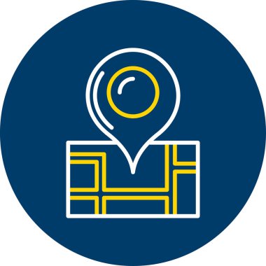 harita pin ikonu vektör illüstrasyonu