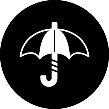 şemsiye simgesi vektör illüstrasyonu