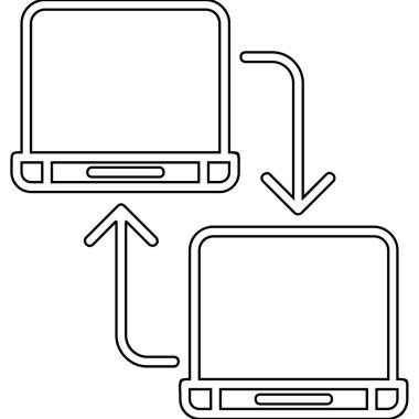 Akıllı telefon simgesine sahip bilgisayar