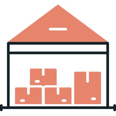 Vektör illüstrasyonu, dağıtım simgesi