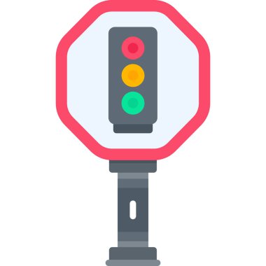 Trafik ışığı simgesi, vektör illüstrasyonu