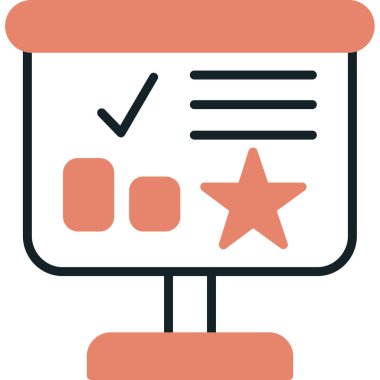 Kontrol listesi. Web simgesi basit illüstrasyon