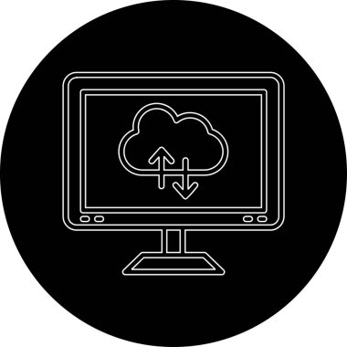 Bulut simgesinin vektör illüstrasyonu