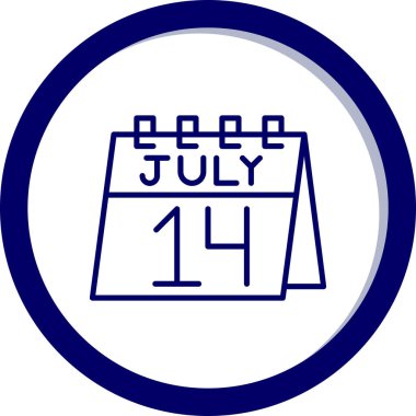 Tek günlük takvim simgesinde 4 Temmuz tarihi