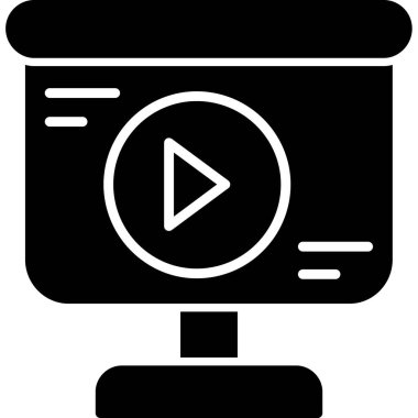 video simgesi vektör illüstrasyonu