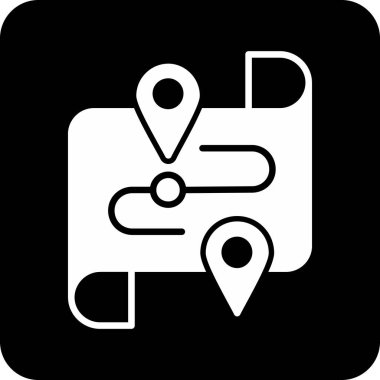 konumu simgesi harita, illüstrasyon vektör